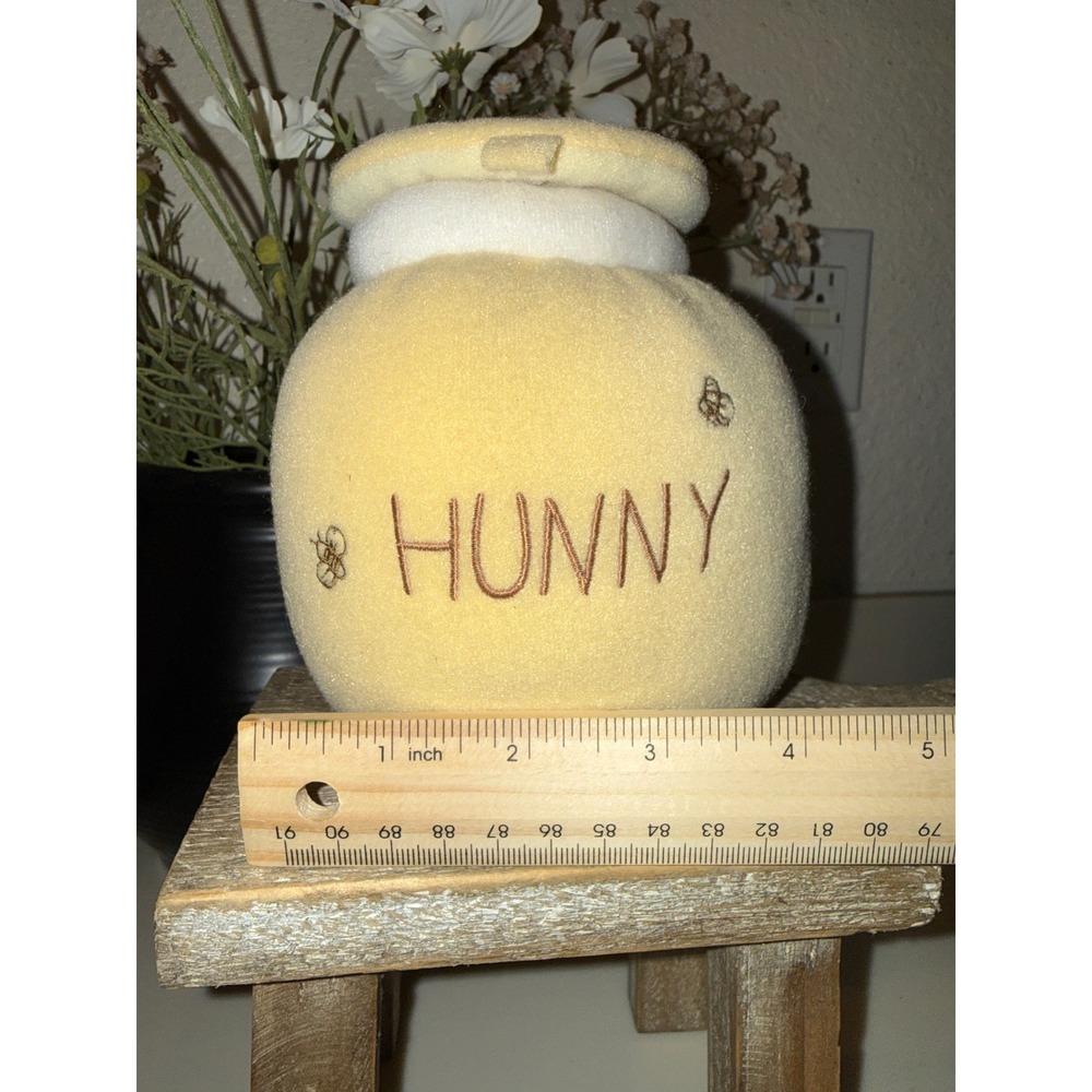 Disney Classic Pooh Plush Hunny Pot Yellow Honey Jar Stuffed Toy Nursery Decor - Picture 7 of 7